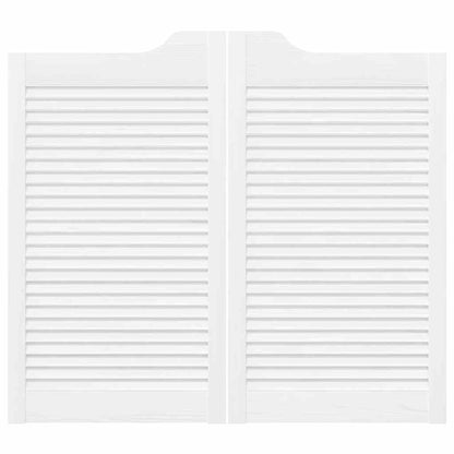 Draaideuren lamellendesign 1-paar 90x100 cm wit