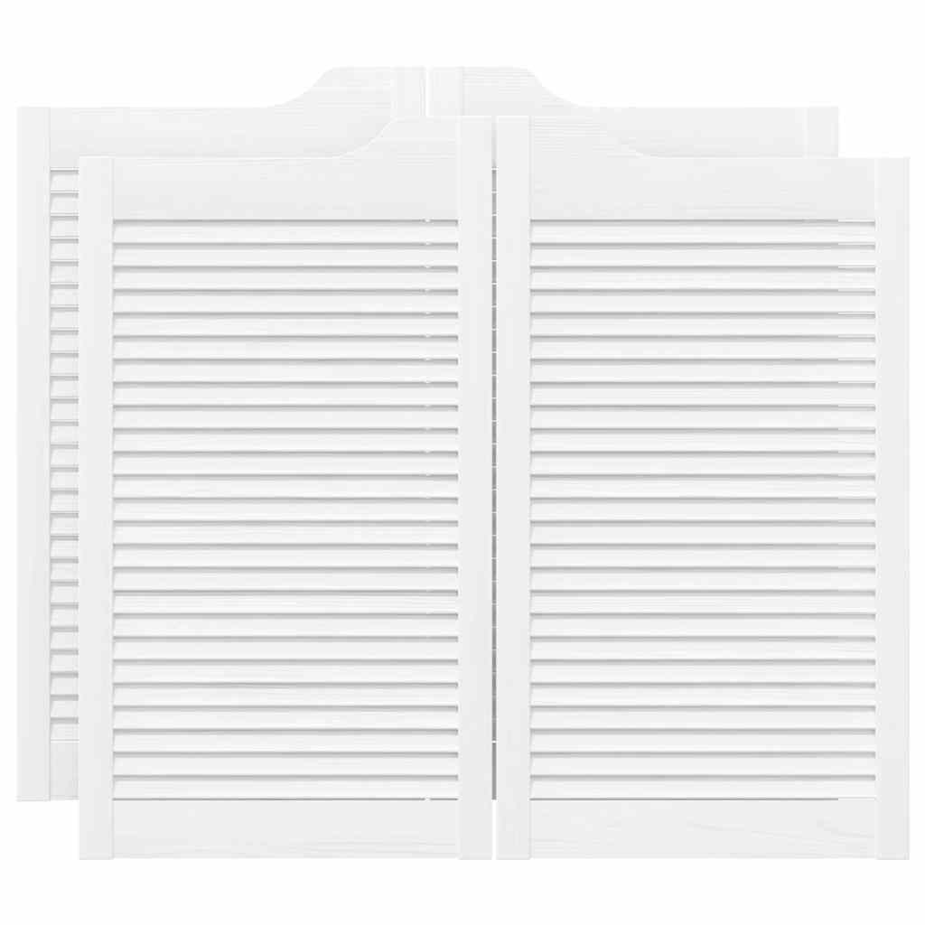 Draaideuren louvre design 2 paar 90x100 cm wit