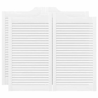 Draaideuren louvre design 2 paar 90x100 cm wit