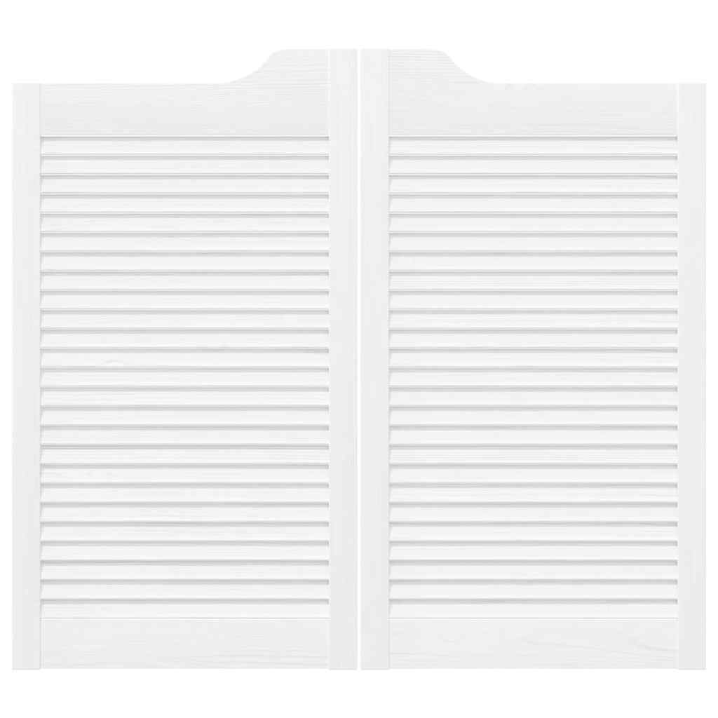 Draaideuren louvre design 2 paar 90x100 cm wit