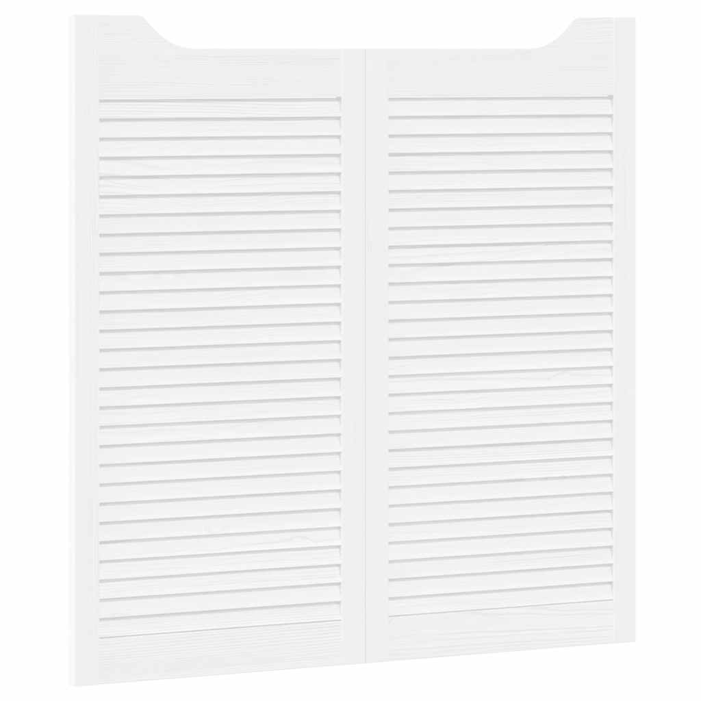 Draaideuren louvre design 1-paar 100x100 cm wit