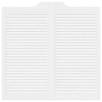 Draaideuren louvre design 1-paar 100x100 cm wit