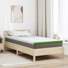 Matrastopper 90 x 200 cm jacquard stof wit groen