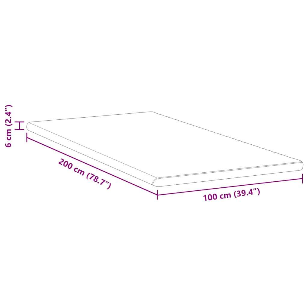 Matraspads Wit en Groen 100 x 200 cm