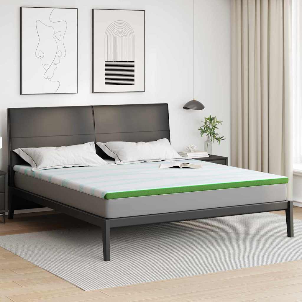 Matraspads Wit en Groen 200 x 200 cm
