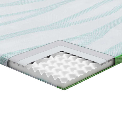 Matraspads Wit en Groen 70 x 200 cm