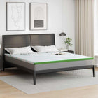 Matrastopper 200x200 cm wit groen jacquard
