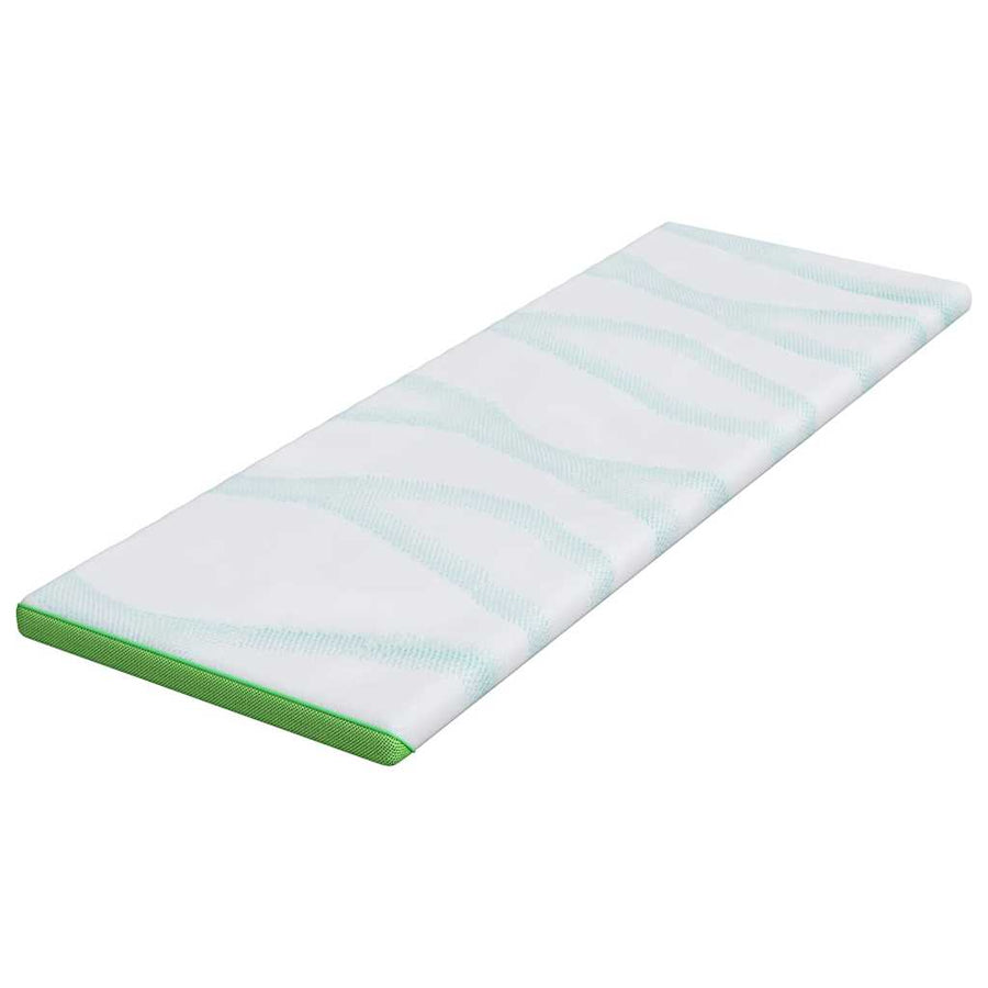 matrastopper Wit en Groen 70 x 200 cm Jacquard Stof