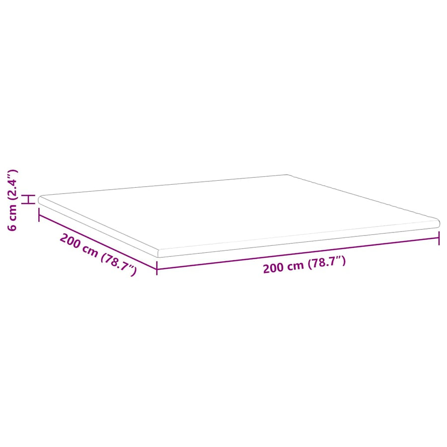 matrastopper Wit 200 x 200 cm Jacquard Stof