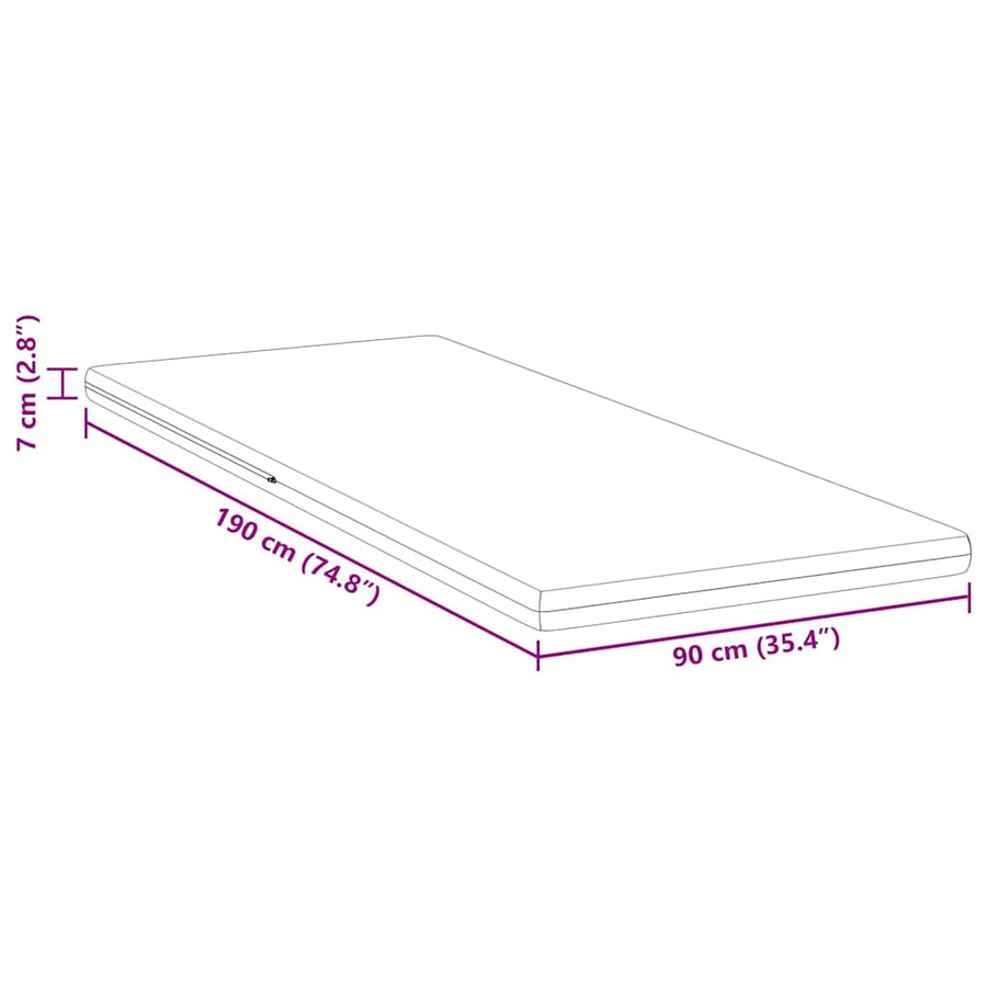 Matraspads Wit 90 x 190 cm 100% polyester jacquard stof