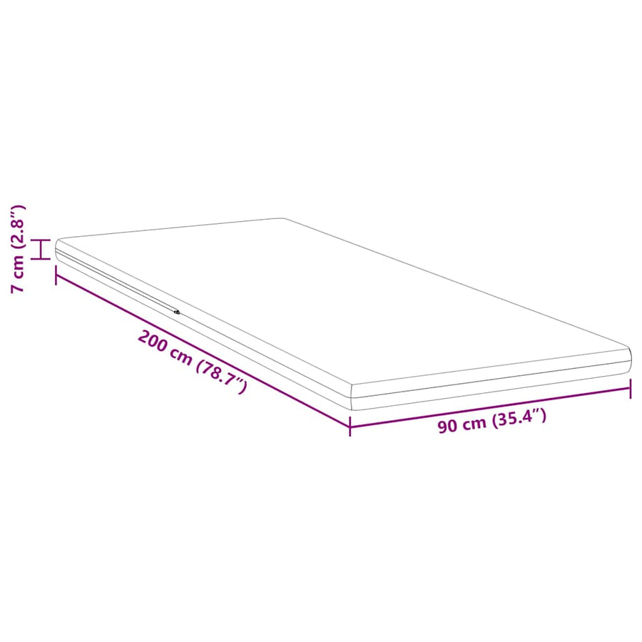 Matraspads Wit 90 x 200 cm 100% polyester jacquard stof