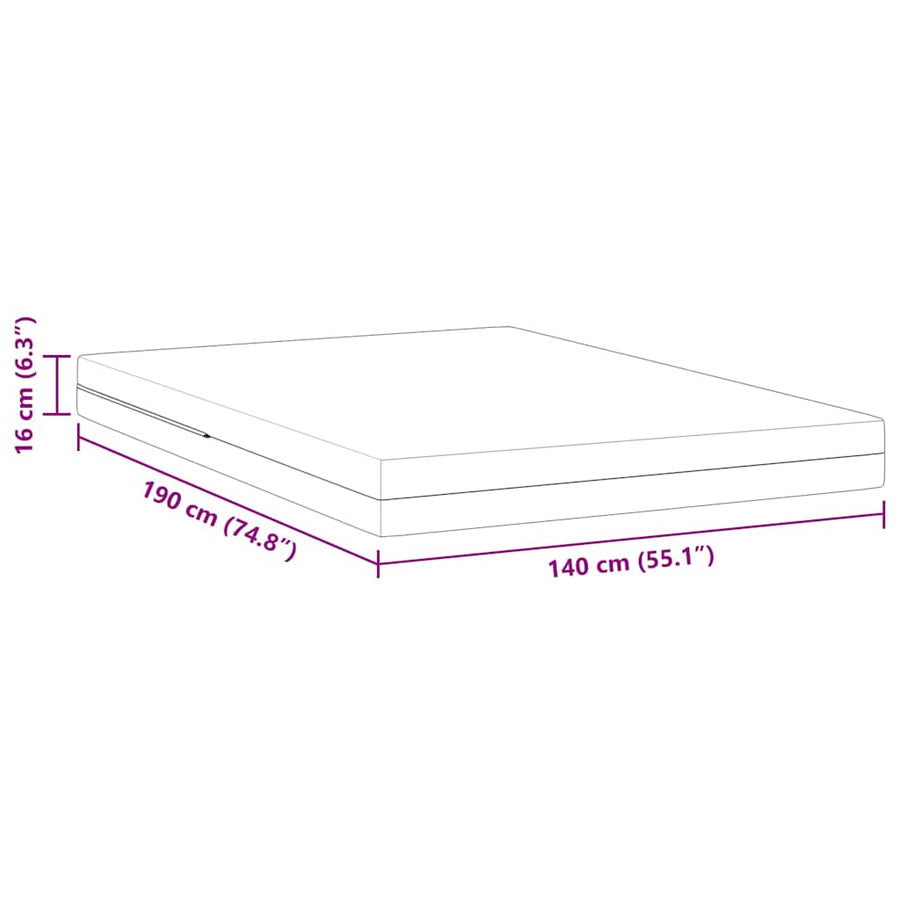 Matras Wit 140 X 190 Cm Jacquard Stof