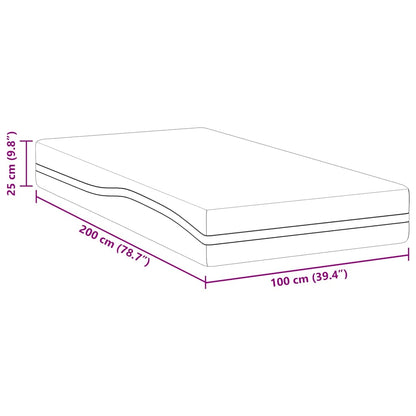 Matrassen Wit, Grijs 100 x 200 cm 100% polyester jacquard stof