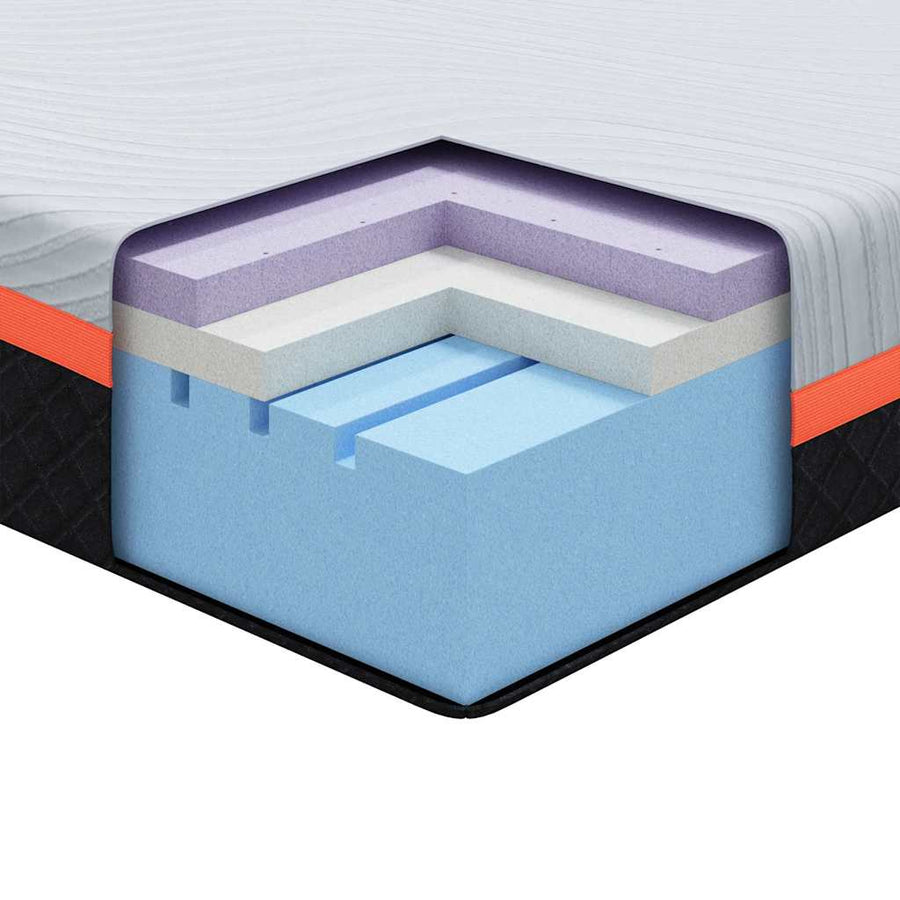 Matrassen Wit, Grijs 120 x 200 cm 100% polyester jacquard stof