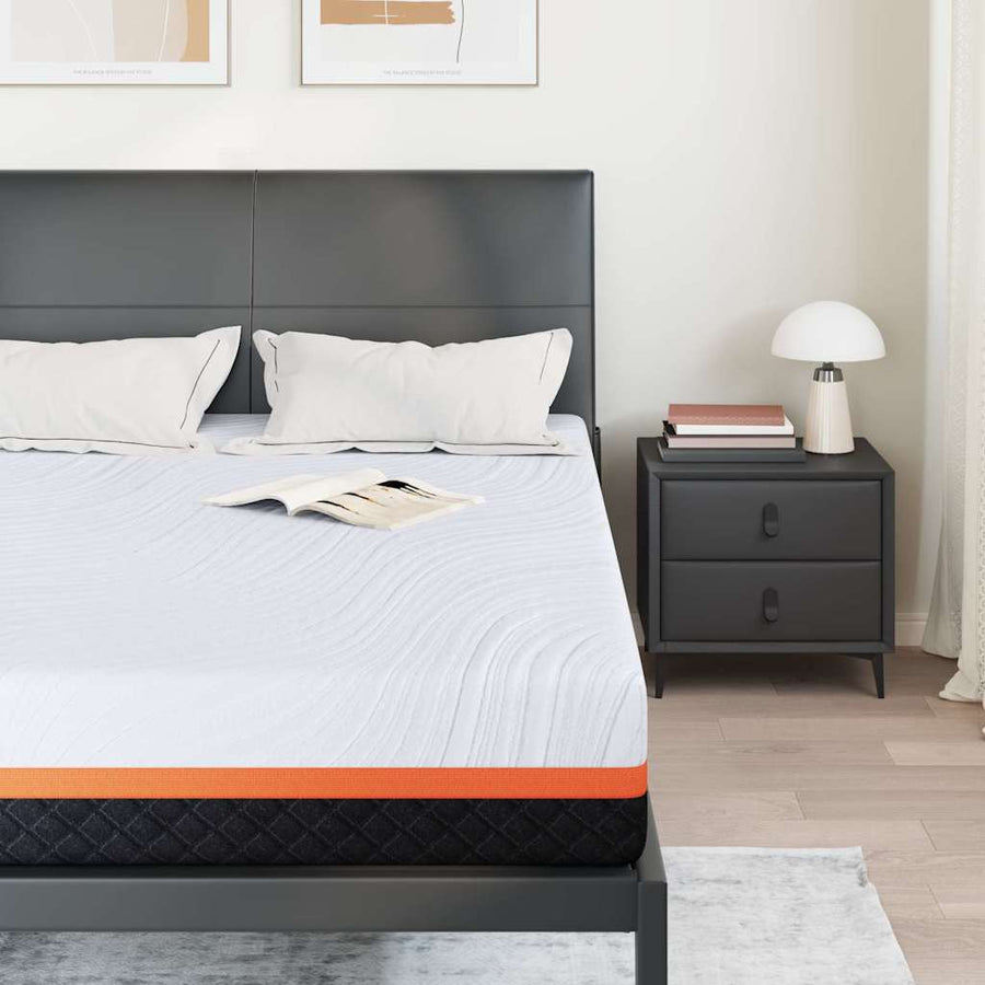 Matrassen Wit, Grijs 140 x 190 cm 100% polyester jacquard stof