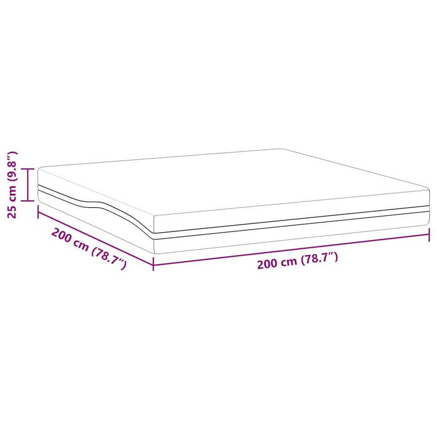 Matras Wit En Grijs Jacquard Stof 200 x 200 cm