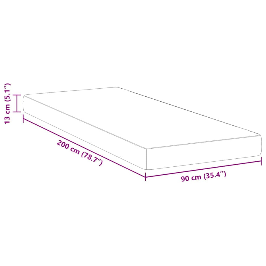 Matrassen Wit 90 x 200 cm 100% polyester stof
