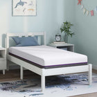 Matras 80x160 cm traagschuim jacquard stof wit grijs