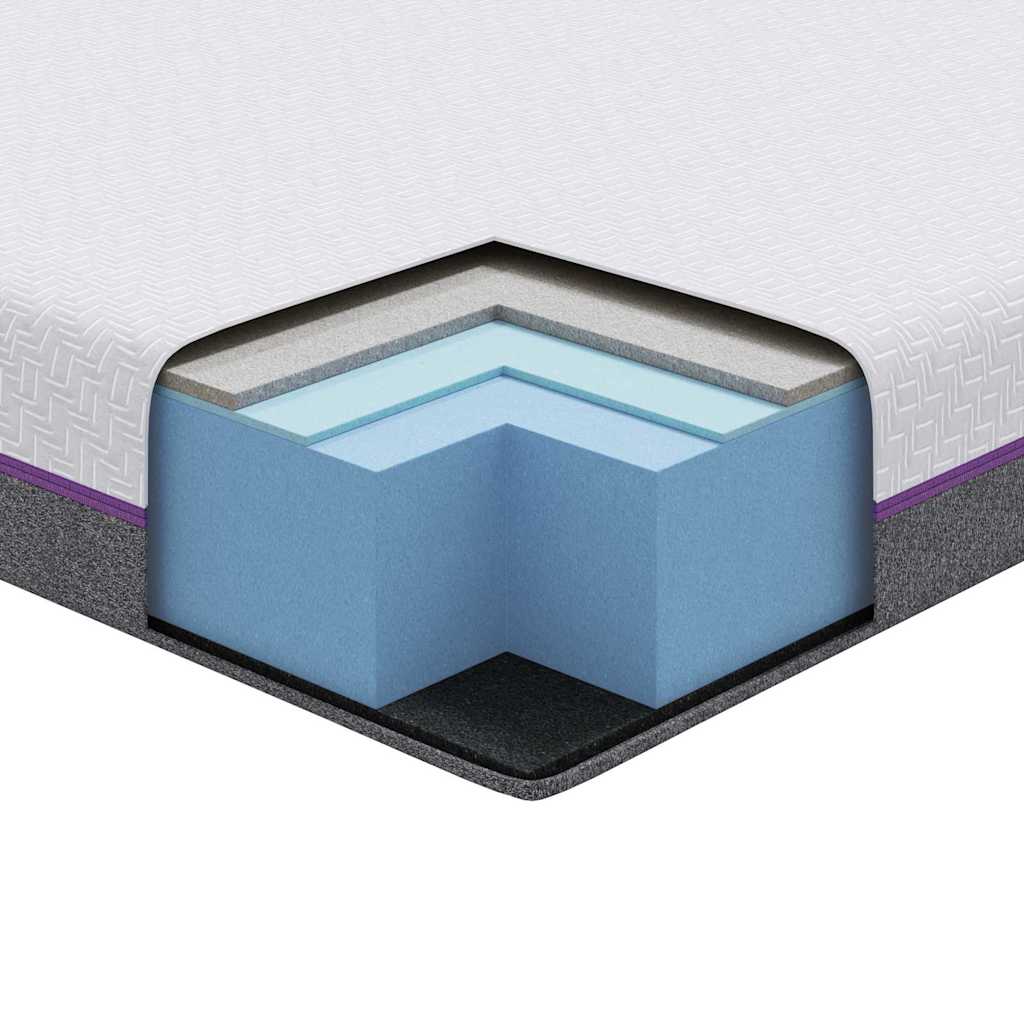 Matrassen Wit, Grijs 70 x 200 cm 100% polyester jacquard stof