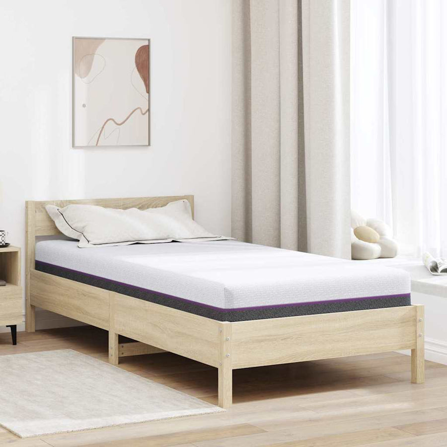 Matrassen Wit, Grijs 90 x 190 cm 100% polyester jacquard stof
