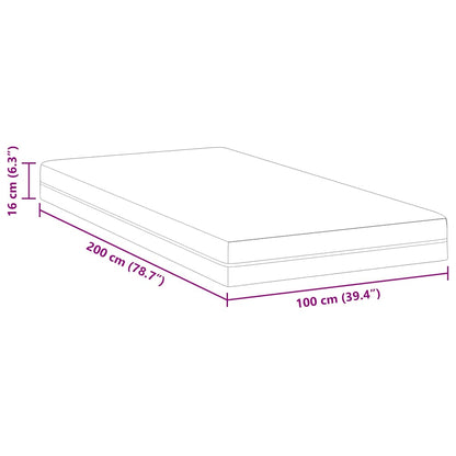 Matrassen Wit, Grijs 100 x 200 cm 100% polyester jacquard stof