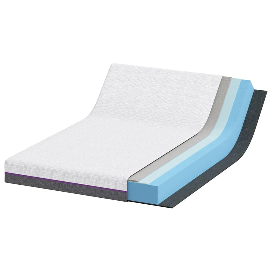 Matrassen Wit, Grijs 140 x 190 cm 100% polyester jacquard stof