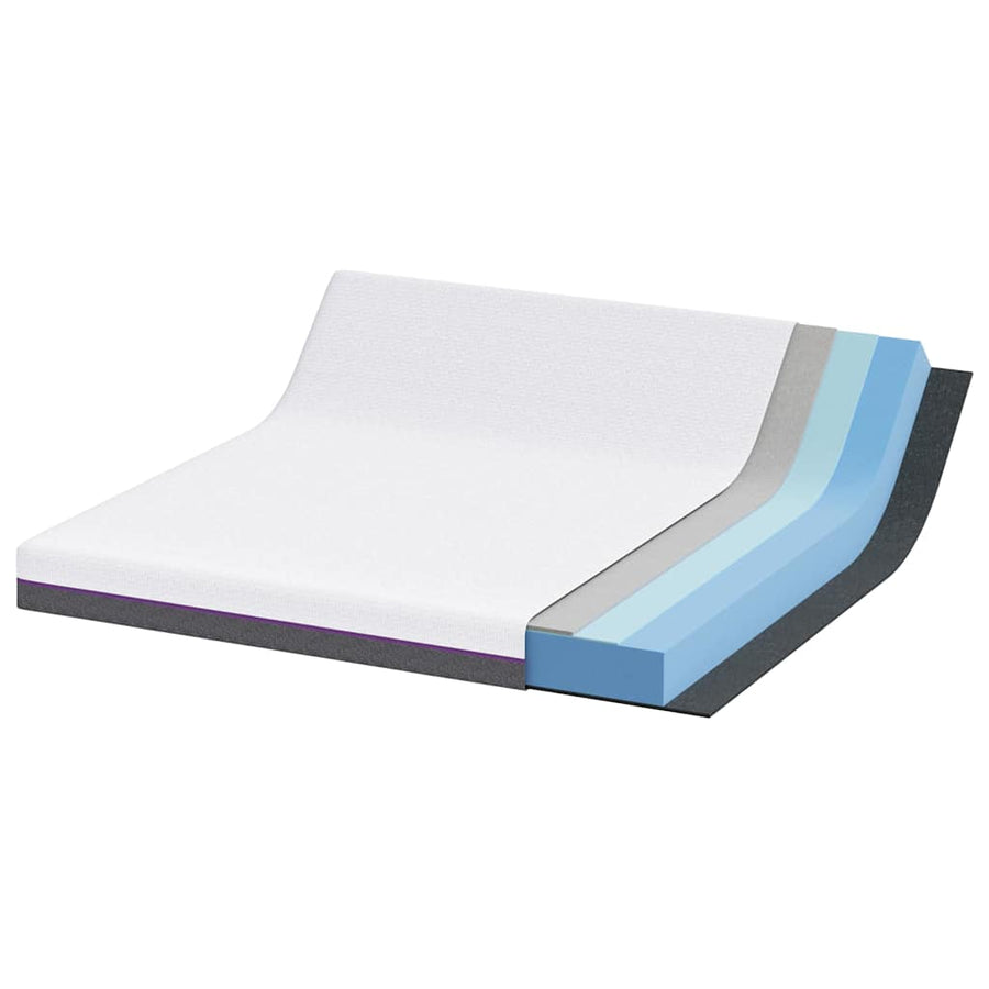 Matrassen Wit, Grijs 180 x 200 cm 100% polyester jacquard stof