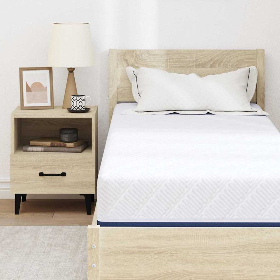 Matrassen Wit, Blauw 80 x 200 cm 100% polyester jacquard stof