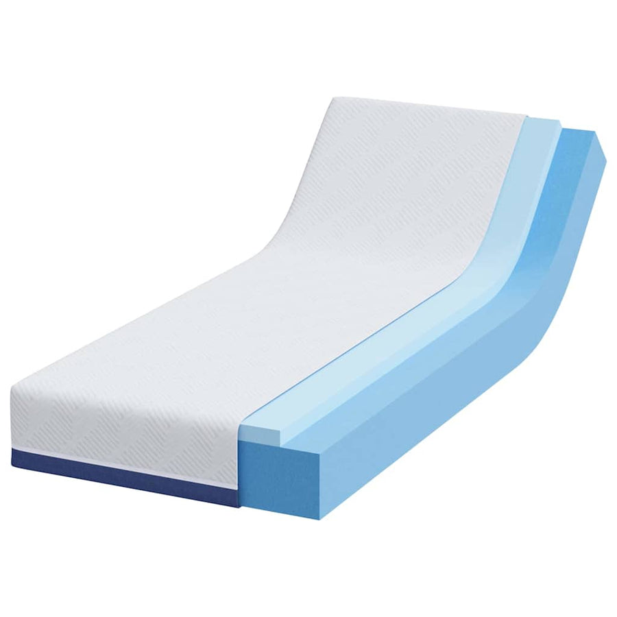 Matrassen Wit, Blauw 80 x 200 cm 100% polyester jacquard stof