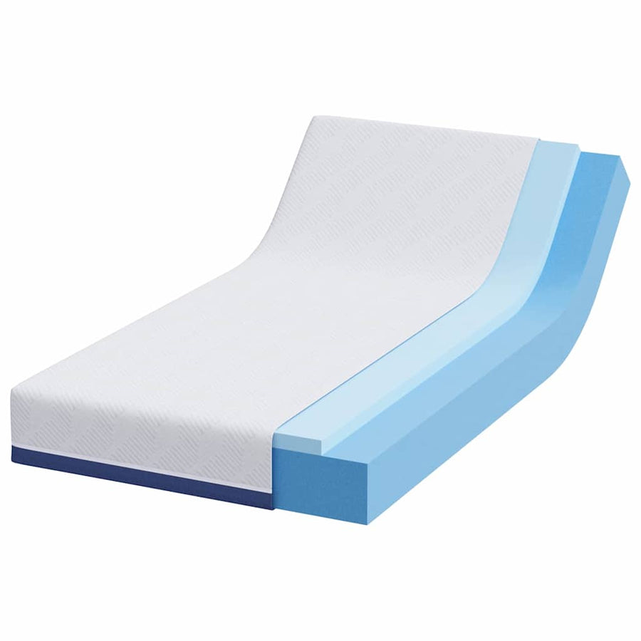 Matrassen Wit, Blauw 90 x 200 cm 100% polyester jacquard stof