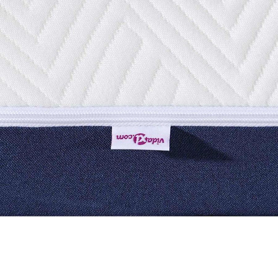 Matrassen Wit, Blauw 140 x 190 cm 100% polyester jacquard stof