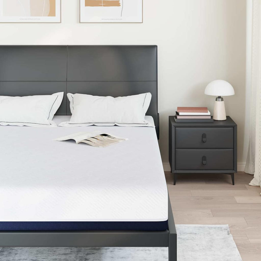 Matrassen Wit, Blauw 140 x 190 cm 100% polyester jacquard stof