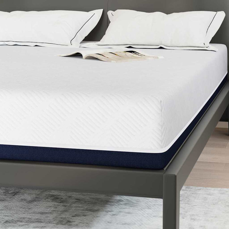 Matrassen Wit, Blauw 160 x 200 cm 100% polyester jacquard stof