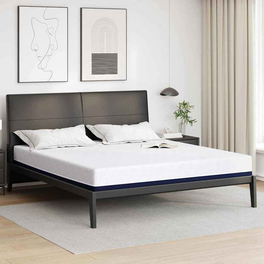 Matrassen Wit, Blauw 180 x 200 cm 100% polyester jacquard stof