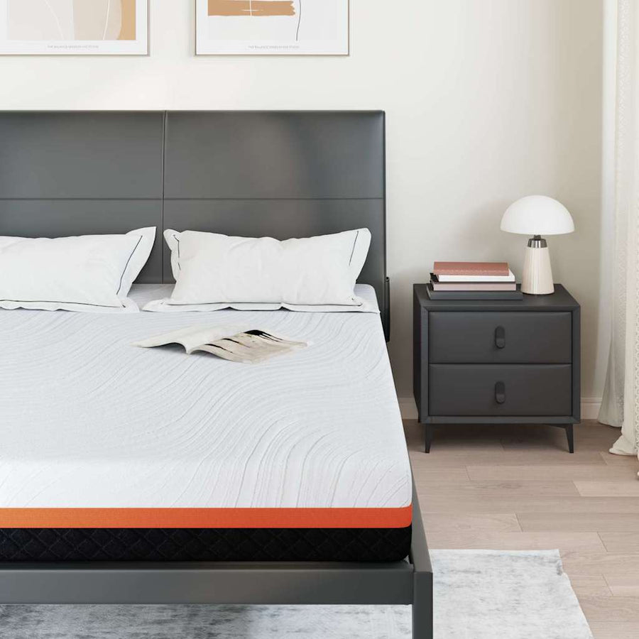 Matrassen Wit, Grijs 140 x 200 cm 100% polyester jacquard stof