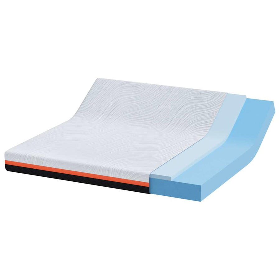 Matrassen Wit, Grijs 180 x 200 cm 100% polyester jacquard stof
