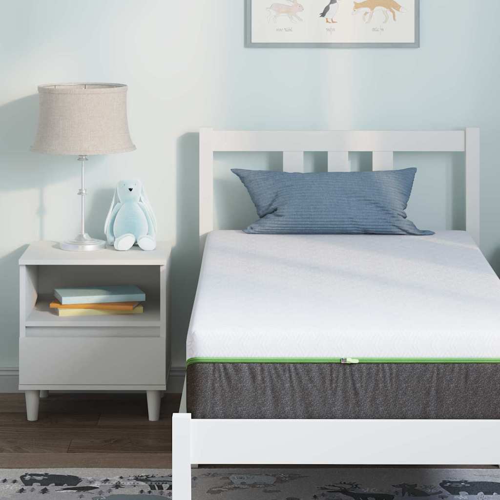 Matrassen Wit, Grijs 80 x 160 cm 100% polyester jacquard stof