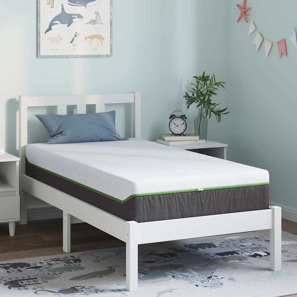 Matrassen Wit, Grijs 80 x 160 cm 100% polyester jacquard stof