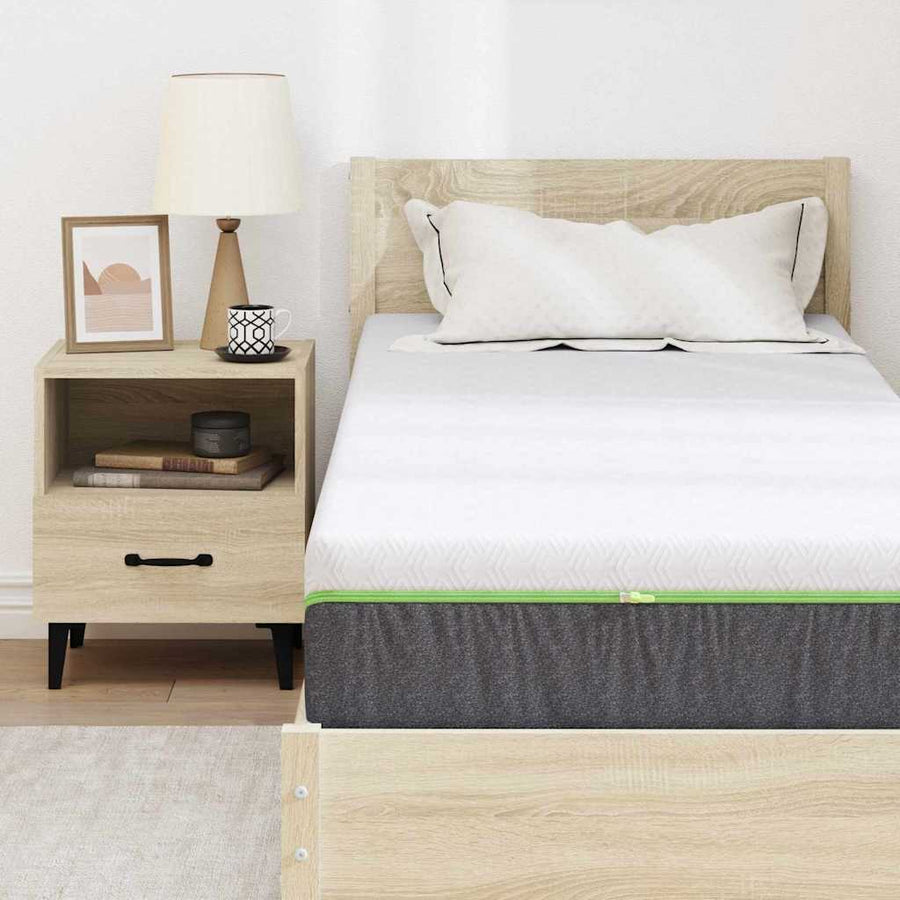Matrassen Wit, Grijs 80 x 200 cm 100% polyester jacquard stof