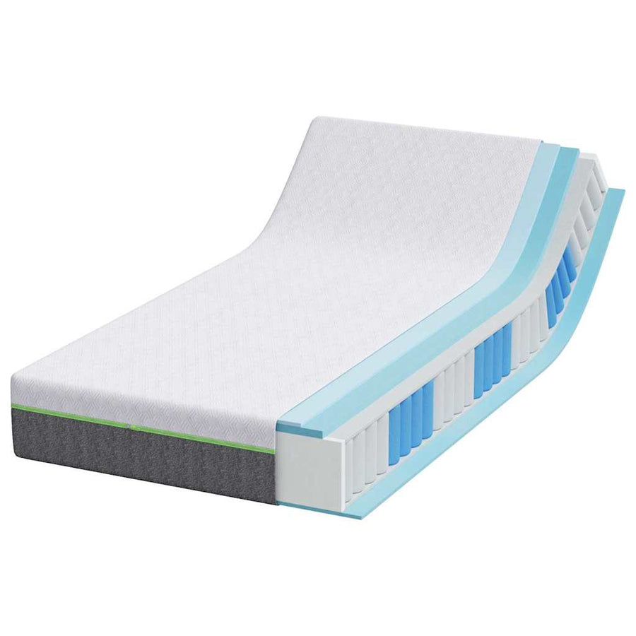 Matrassen Wit, Grijs 100 x 200 cm 100% polyester jacquard stof