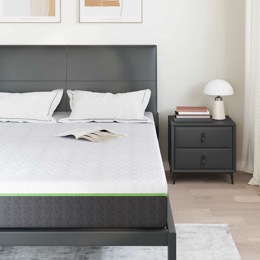 Matrassen Wit, Grijs 140 x 190 cm 100% polyester jacquard stof