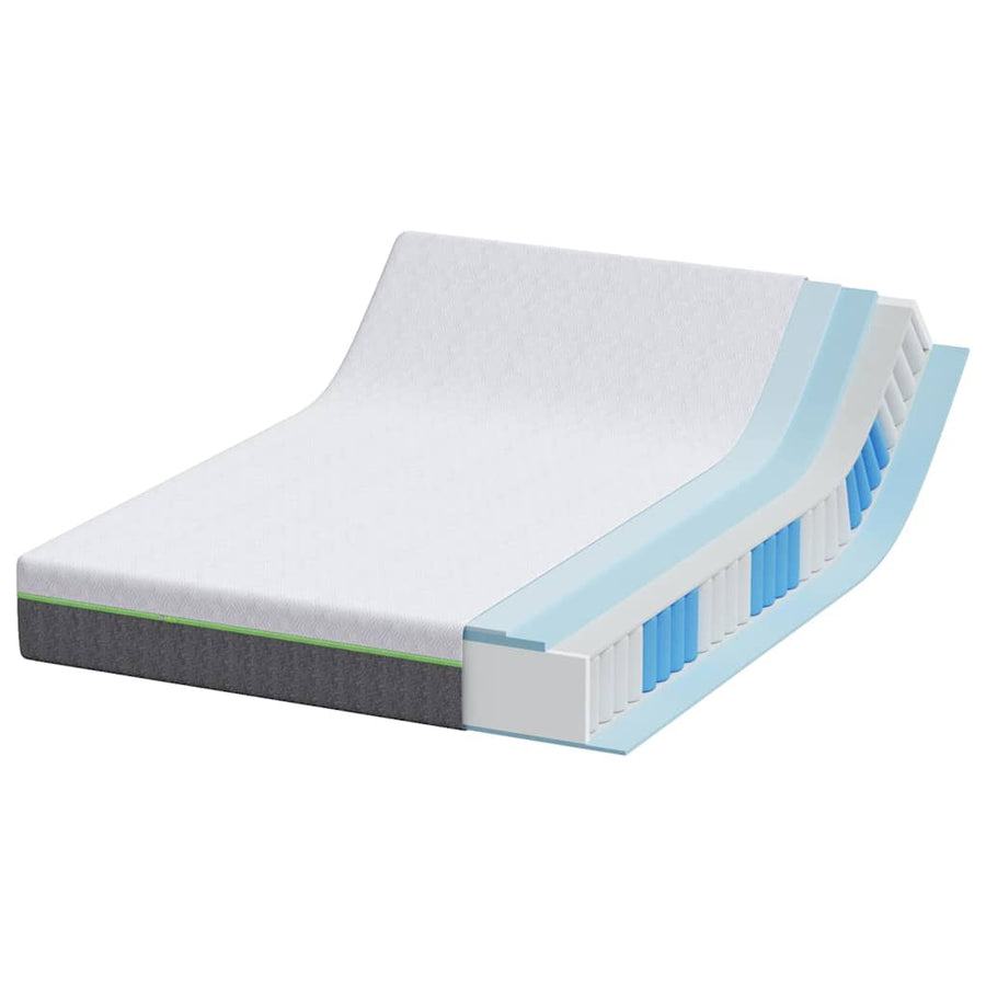 Matrassen Wit, Grijs 140 x 200 cm 100% polyester jacquard stof