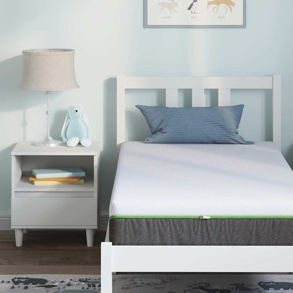 Matrassen Wit, Grijs 80 x 160 cm 100% polyester jacquard stof