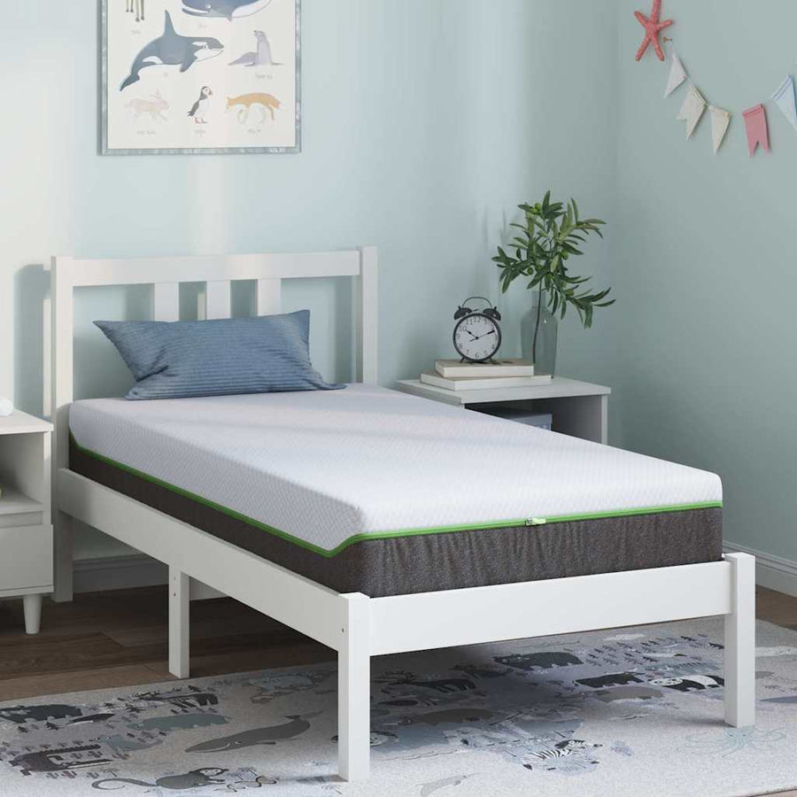 Matrassen Wit, Grijs 80 x 160 cm 100% polyester jacquard stof