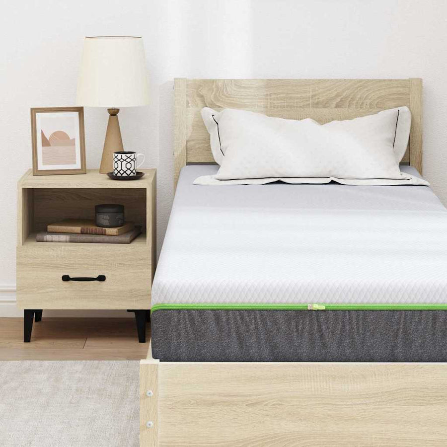 Matrassen Wit, Grijs 80 x 200 cm 100% polyester jacquard stof