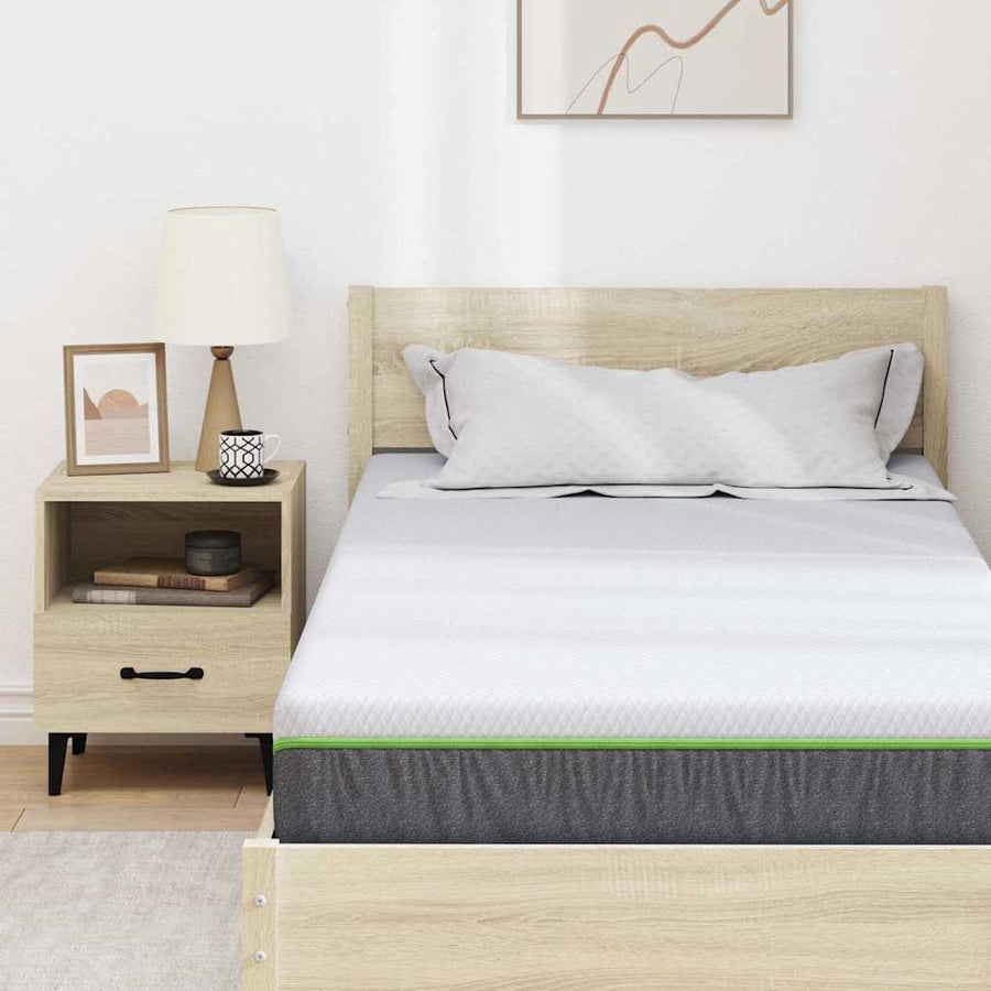 Matrassen Wit, Grijs 90 x 200 cm 100% polyester jacquard stof