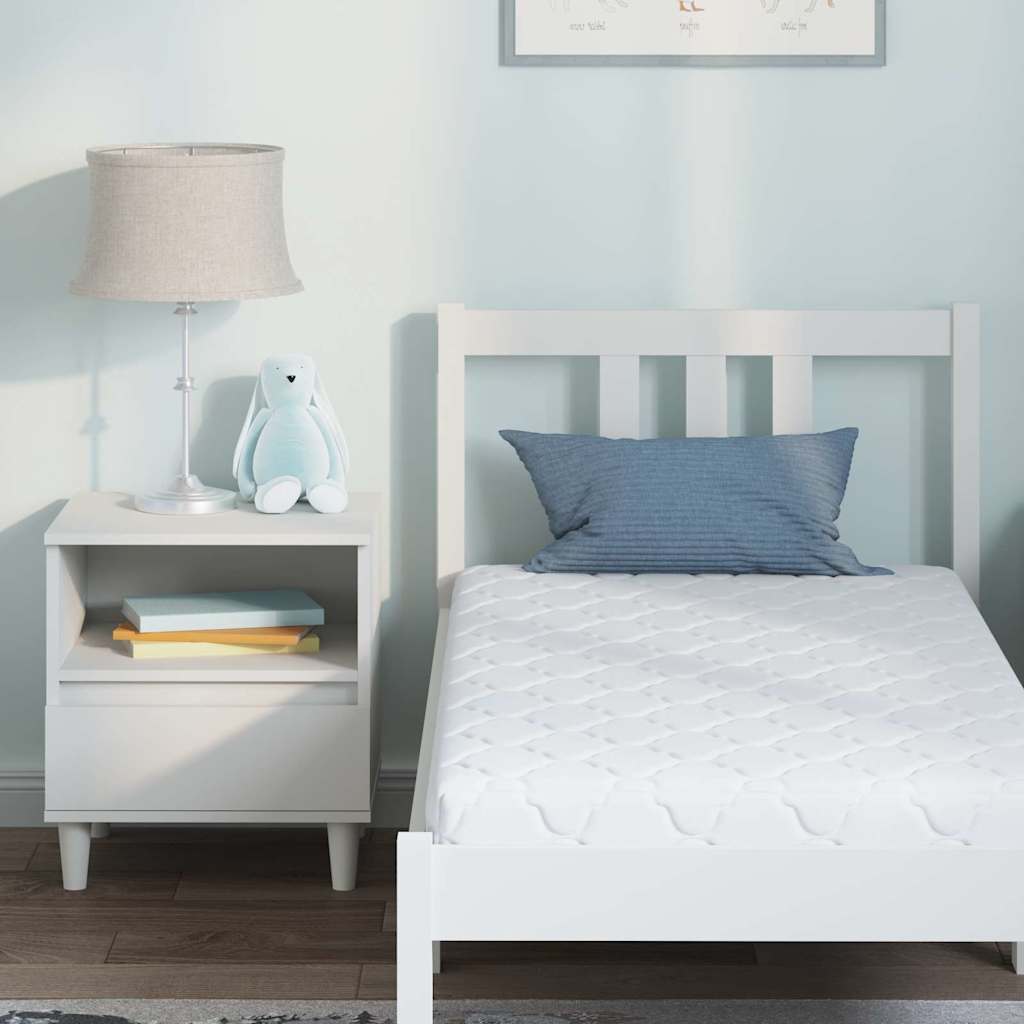 Matras Met Kokoslaag Wit 160 X 80 Cm Pu Schuim