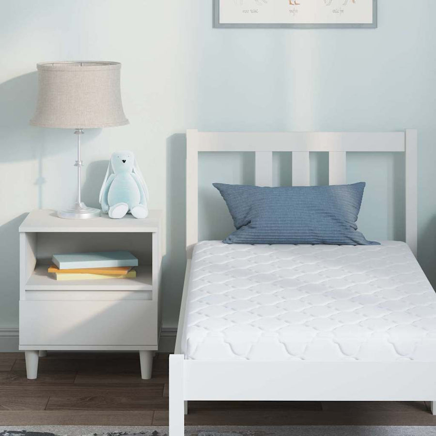 Matras Met Kokoslaag Wit 160 X 80 Cm Pu Schuim