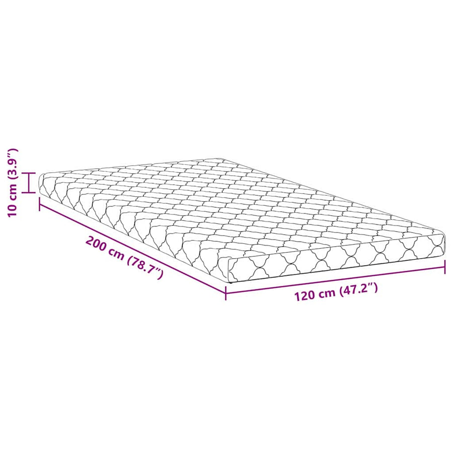 Matrassen Wit 200 x 120 cm 100% polyester stof