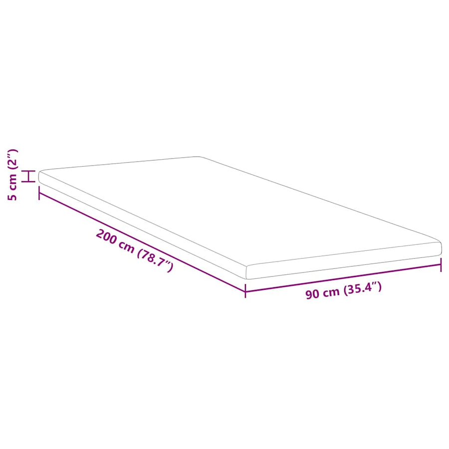 Matraspads Wit 90 x 200 cm Niet-plakkende polyester